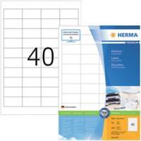 Étiquettes universelles HERMA 4474 Adhésif A4 Blanc 48.5 x 25.4 mm 100 Feuilles de 40 Étiquettes