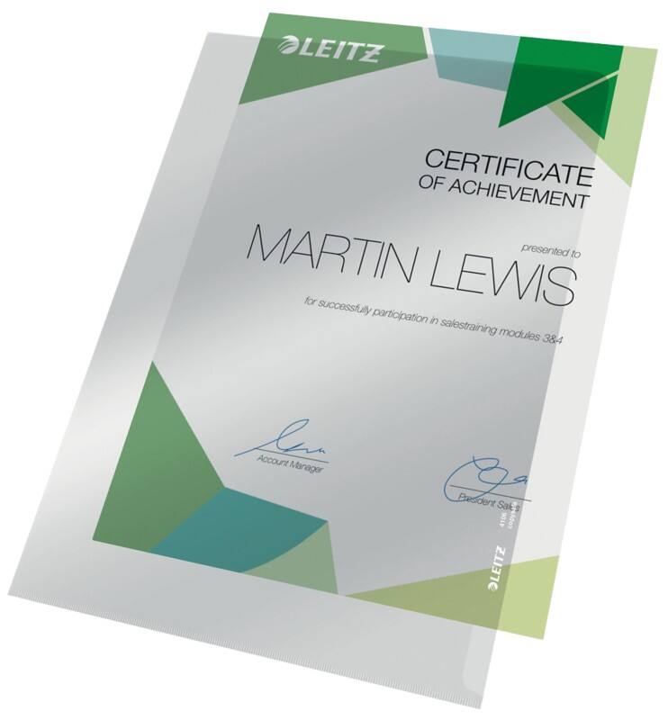 Leitz Super Premium L-map A4 Transparant PVC (Polyvinylchloride) 150 micron 100 Stuks