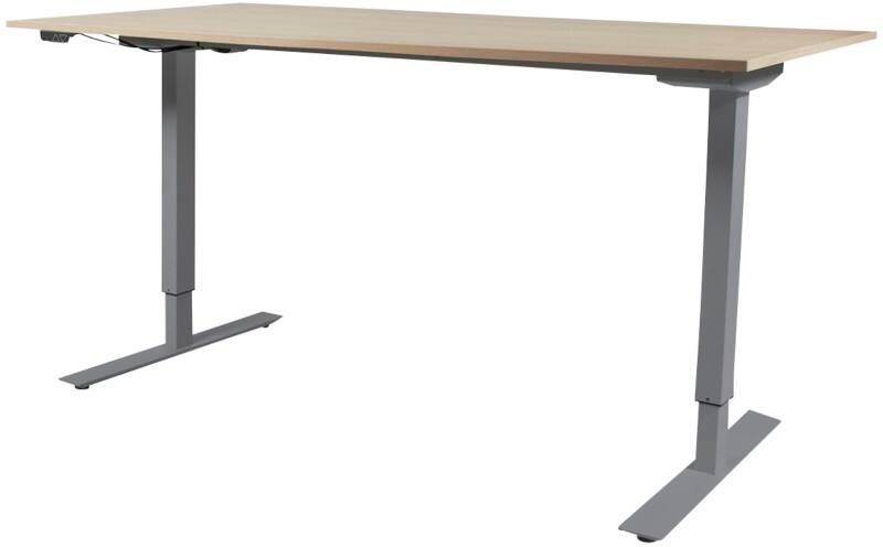 Bureau assis-debout Schaffenburg Lectro Basic Hauteur ajustable électriquement Chêne T-Pied 1600 (l) x 800 (p) x 710 (H) mm Mélamine