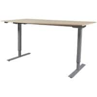 Schaffenburg Zit-sta-bureau Lectro Basic Eiken/Alu 1.600 x 800 x 710 mm