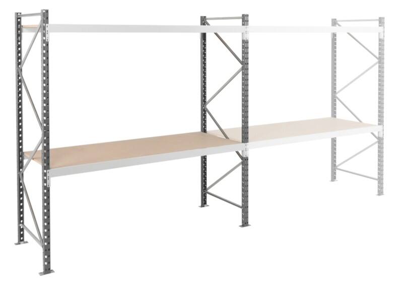 ARNO SPACE Startset stellingkast 2 Planken Gelakt staal 1.800 x 800 x 2.000 mm Blauw, lichtgrijs