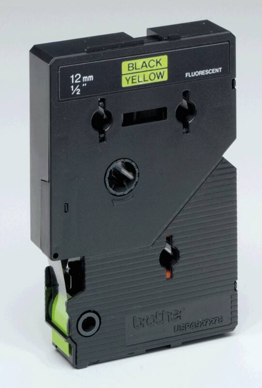 Ruban d'étiquettes Brother P-Touch TC-C01 Noir sur Jaune
