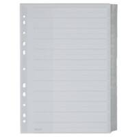 Leitz Blanco Tabbladen A4+ Grijs Kleurenassortiment, wit 12 tabs PP (Polypropeen) 11 Gaten 1274