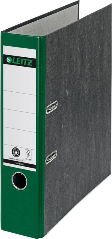 Leitz 180° Breed Classeur A4 82 mm Groen 2 Ringen 1080 Karton Wolkenmarmer Staand Gerecycled