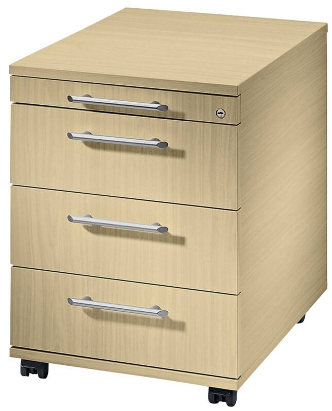 Caisson mobile Hammerbacher AC30/3 4 Tiroirs 428 x 580 x 590 mm Brun