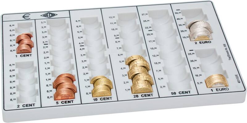 Plateau à monnaie WEDO Europe Blanc 266 x 160 x 30 mm