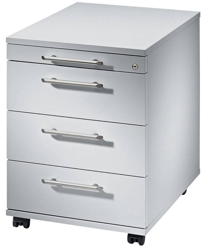 Caisson mobile Hammerbacher AC30/5 4 Tiroirs 428 x 580 x 590 mm Gris
