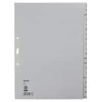 Leitz Tabbladen 1201 A4+( volle hoogte) Licht grijs 20 tabs 3-gaats Papier A - Z