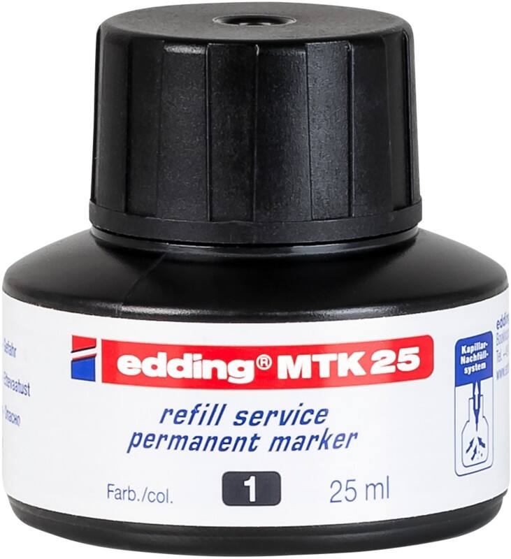 Recharge d'encre edding Noir MTK25 25 ml