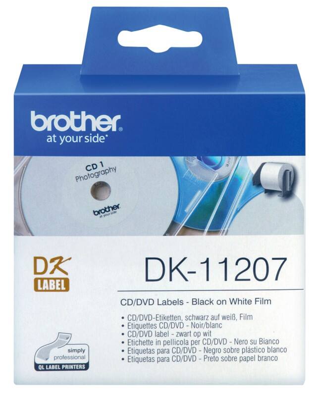Brother CD/DVD-etiketten DK11207 58 mm
