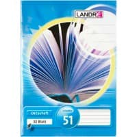 Cahier d’exercices LANDRÉ Bleu Ligné A6 10,5 x 14,8 cm 70 g/m² 32 Feuilles