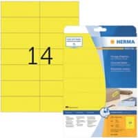 HERMA Multifunctionele Etiketten SuperPrint A4 Geel Rechthoekig 105 x 42,3 mm 280 Etiketten per pak