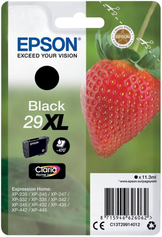 Cartouche jet d'encre Epson 29XL D'origine C13T29914012 Noir