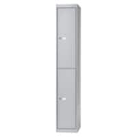 Vestiaire Bisley CLK Acier 2 portes 1 colonne Serrure à clé 305 x 457 x 1802 mm Argenté