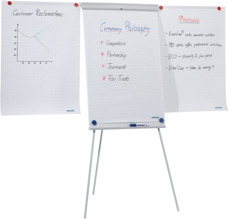 Chevalet de conférence Franken X-tra!Line Standard Plus Métal, Plastique 180 x 105 cm (l x h) Gris clair