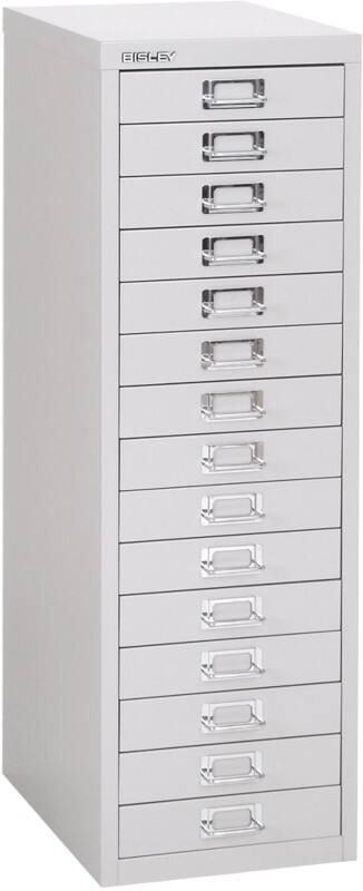 Caisson à tiroirs Bisley 15 tiroirs Gris 279 x 408 x 940 mm