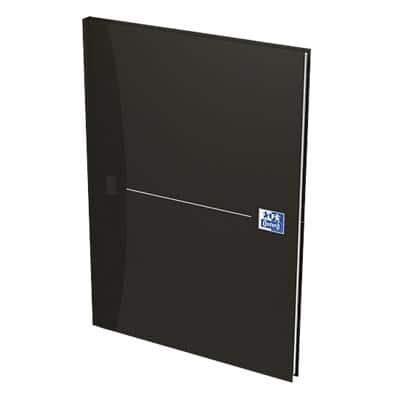 Cahier rembordé OXFORD Office Essentials A4 Noir Couverture en carte Quadrillé 96 feuilles