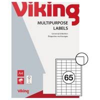 Étiquettes multifonctions Viking Coins droits Blanc 21,2 x 38,1 mm 100 Unités de 65 Étiquettes