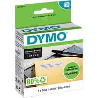 Étiquette d'adresse DYMO LW Authentique 11352 S0722520 Autocollantes Noir sur Blanc 25 x 54 mm 500 Étiquettes