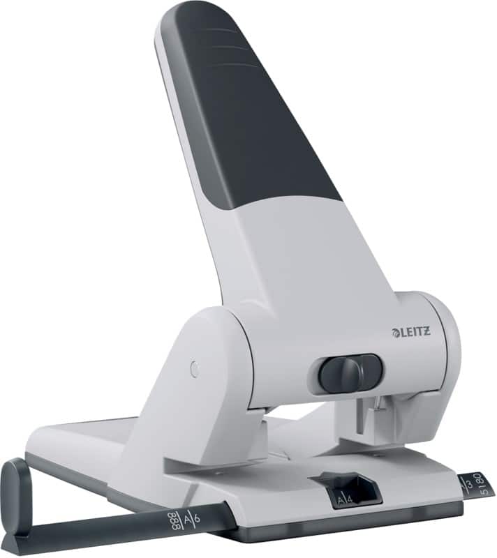 Perforateur Leitz Heavy Duty 5180 Powersave 2 perforations métal 65 feuilles blanc