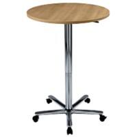 Table Hammerbacher VST Hauteur ajustable Hêtre Piètement en métal 800 (L) x 800 (P) x 1140 (H) mm Aggloméré, Plastique, Aluminium