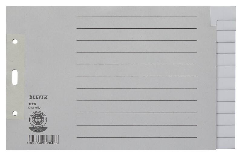 Intercalaires Vierge Leitz Recycled A5 Gris 12 intercalaires 100 g/m² Carton 3 Perforations 1226