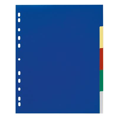 Intercalaires DURABLE Vierge A4 extra large Assortiment 5 intercalaires Polypropylène Portrait A4+ 11 Perforations 6737