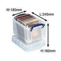 Really Useful Box Boîte de rangement 3C 3 l Transparent Plastique 24,5 x 18 x 16 cm