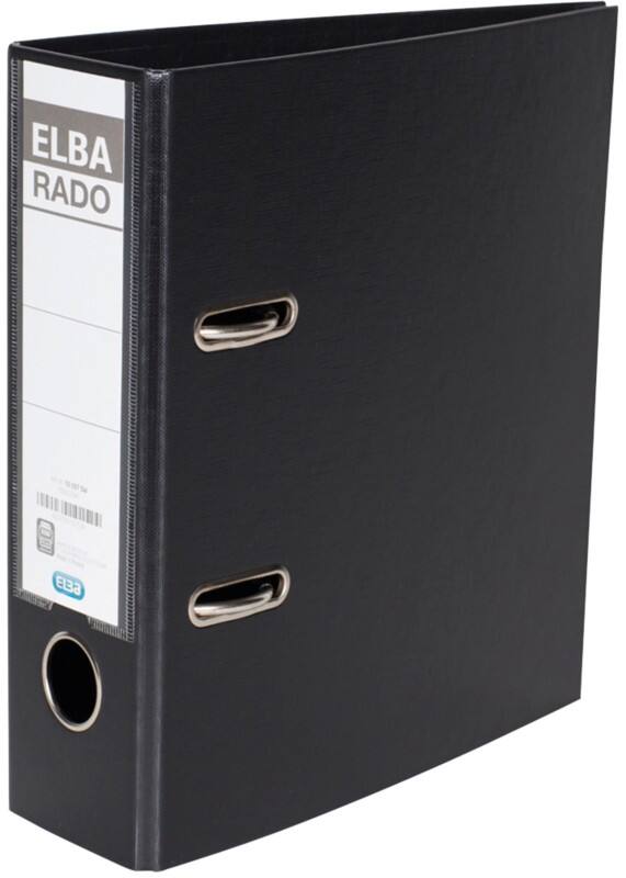 ELBA Rado Plast Breed Ordner A5 75 mm Zwart 2 Ringen 100022641 Kunststof Staand