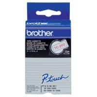 BROTHER Etiketteertapecassette P-Touch TC-102 Rood print op transparant