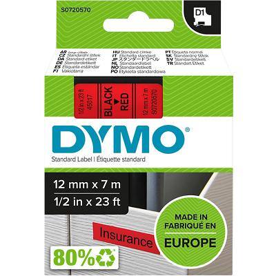 Acheter Ruban Dymo D1 rouge/noir, 12 mm (S0720570)