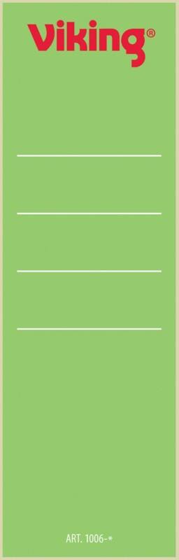 Étiquettes pour dos de classeur Viking 60 mm Vert Courtes 10 Unités