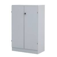 Armoire à portes battantes Hammerbacher Mélaminé 2 Étagères Verrouillable 800 x 420 x 1270 mm Gris