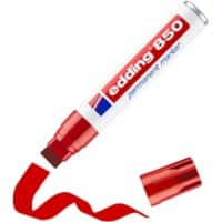 edding 850 Permanent marker  Extra breed Beitelpunt 5 - 15 mm Rood Navulbaar Waterbestendig