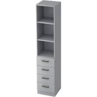 Armoire de classement Hammerbacher Future Aggloméré, Résine de mélamine 2 Étagères 400 x 420 x 2004 mm Gris