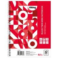 Carnet de notes à spirale Office Depot Blanc A5+ Couverture en papier Ligné micro perforé 80 feuilles Paquet de 5
