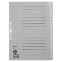 Intercalaires Leitz Vierge A4 extra large Gris 20 intercalaires Carton 3 Perforations 1220