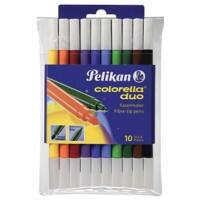 Pelikan Colorella duo Viltstift 1 - 2 mm Medium Kleurenassortiment C407 10 Stuks