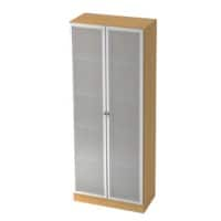 Armoire à portes battantes Hammerbacher SG 6100G Hêtre/aluminium 800 x 420 x 2004 mm