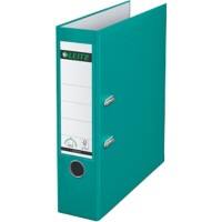 Classeur à levier Leitz Large 180° A4 82 mm Turquoise 2 Anneaux 1010 PP (Polypropylène) Lisse Portrait