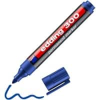 edding 300 Permanent marker Medium Ronde punt 3 mm Blauw Navulbaar