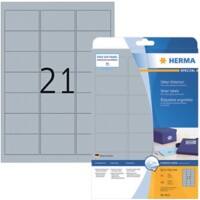 Étiquettes en plastique HERMA 4113 Argenté Rectangulaires 525 Étiquettes par paquet 4113