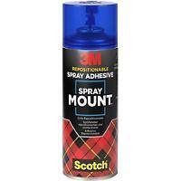 Colle aérosol 3M Scotch SprayMount Transparent Permanent après Séchage 400 ml