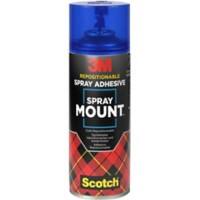 Colle aérosol 3M Scotch SprayMount Transparent Permanent après Séchage 400 ml