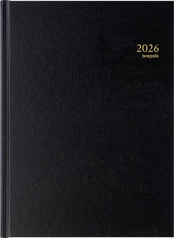 Brepols Bremax Agenda 2026 Speciaal 1 Dag per pagina Duits, Frans, Engels, Italiaans, Spaans, Nederlands Zwart 0,001,1345,01,6,0