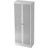 Armoire Hammerbacher 5FH Aggloméré, Verre Blanc 800 x 420 x 2004 mm