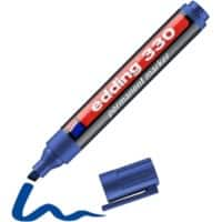 edding 330 Permanent marker Breed Beitelpunt 5 mm Blauw Navulbaar