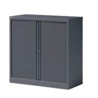 Armoire basse à portes rideaux Bisley Anthracite 1000 x 470 x 1015 mm