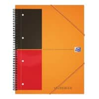 Cahier à spirales OXFORD International A5+ Ligné Reliure en spirale PP (Polypropylène) Orange Perforé 160 Pages 80 Feuilles