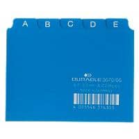 DURABLE 367006 Plastic scheidingstabbladen Blauw A7 Plastic 10,5 x 7,4 cm 25 Stuks